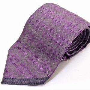 Chanel Purple Mens 100% Silk Designer Necktie